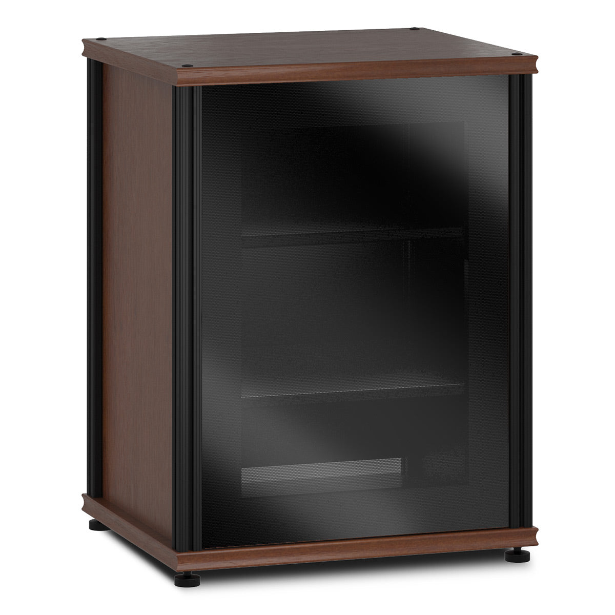 Salamander Designs Synergy 303 Single AV Cabinet (American Cherry with Black Glass & Black Posts)