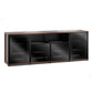 Salamander Designs Synergy 345 Quad AV Cabinet (American Cherry with Black Glass & Black Posts)