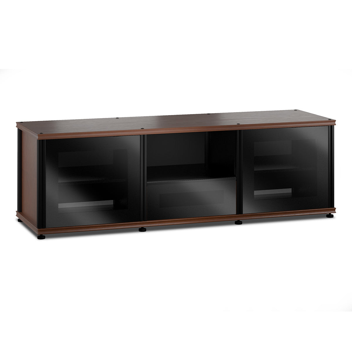 Salamander Designs Synergy 236 Triple AV Cabinet (American Cherry with Black Glass & Black Posts)