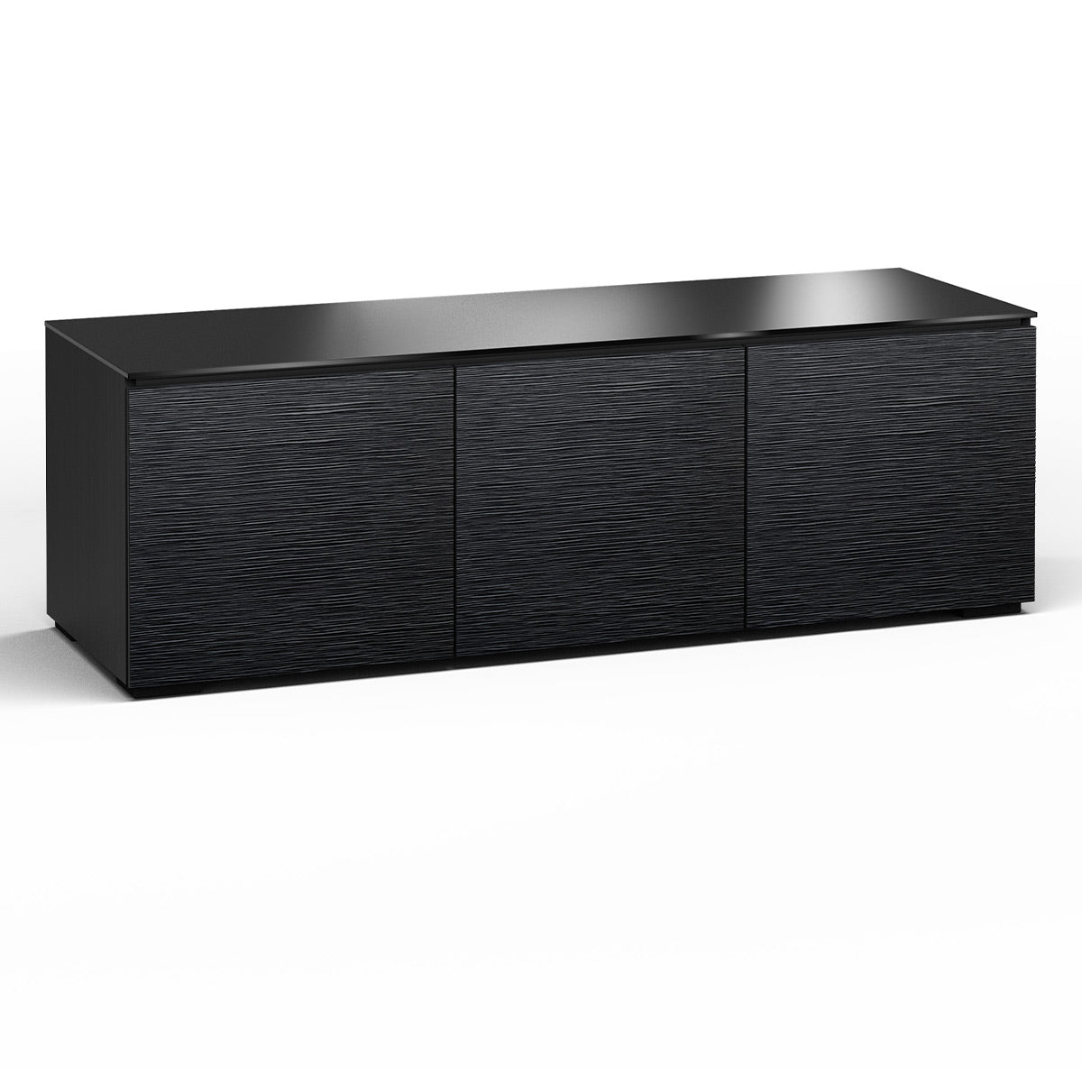 Salamander Designs Chameleon Chicago 237 6-Bay AV Cabinet Bundle for 97″+ TVs (Black Oak)