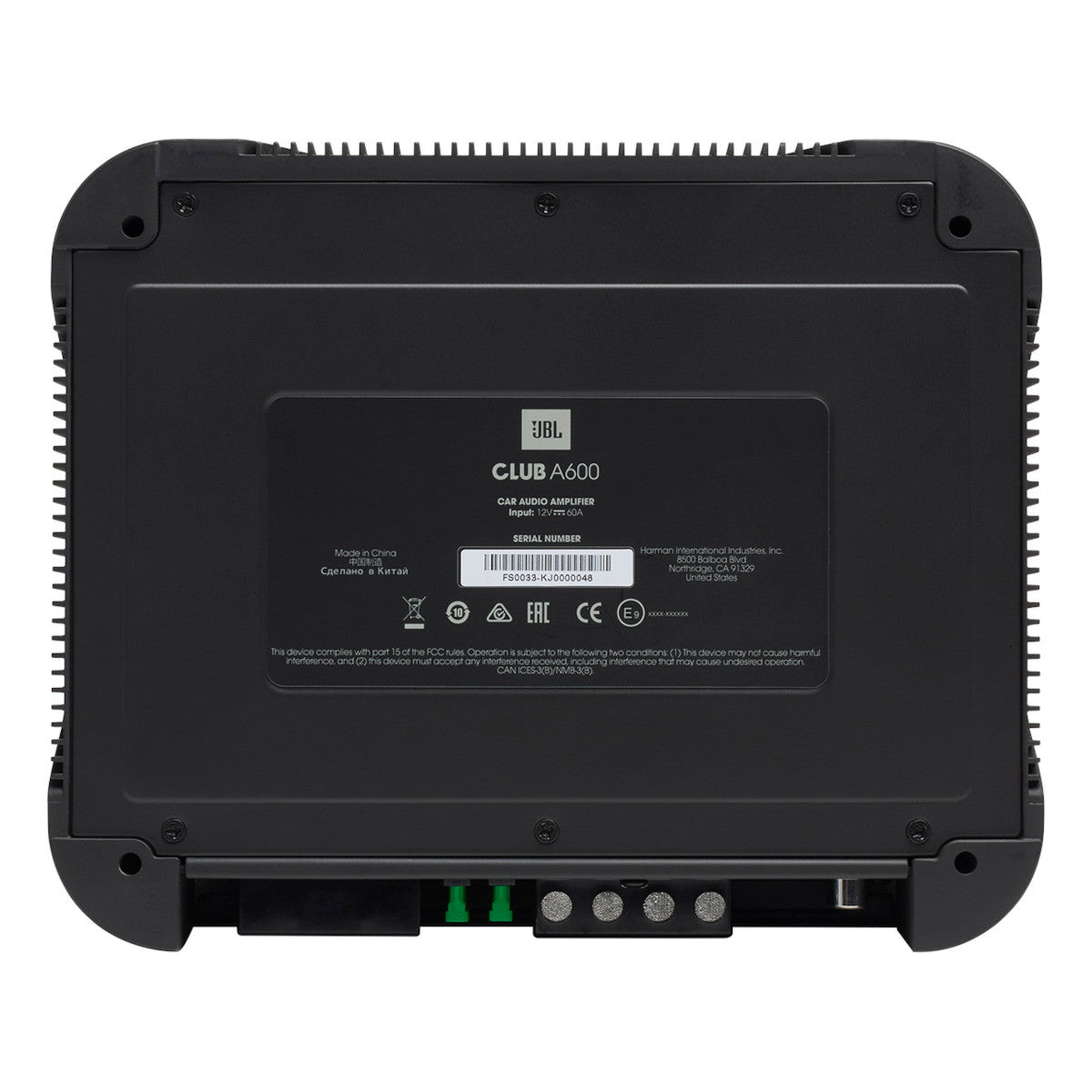 JBL CLUB 600AM 600-Watt @ 2 Ohms Monoblock Class D Subwoofer Amplifier with Remote Level Control