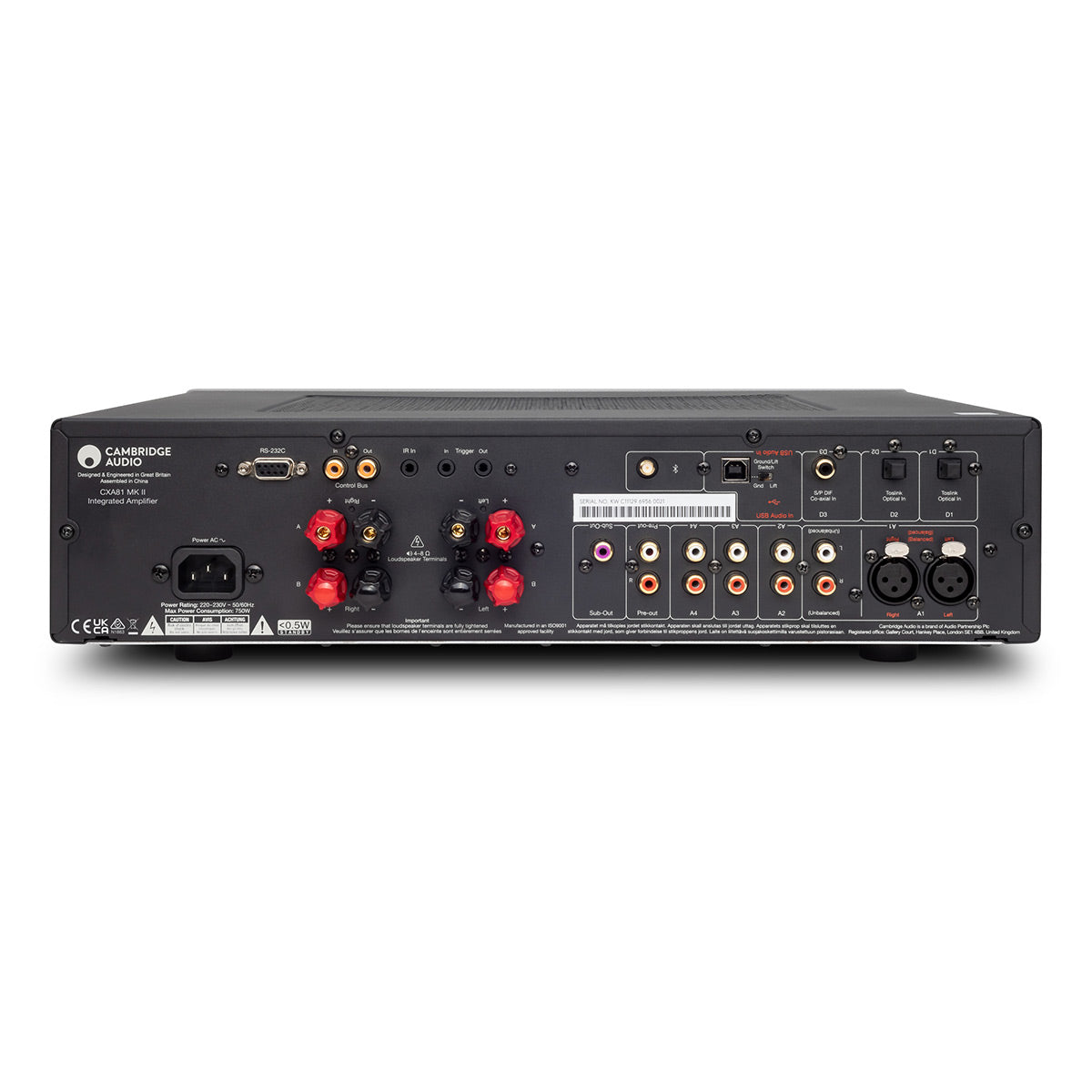 Cambridge Audio CXA81 Mk II Integrated Amplifier (Black)