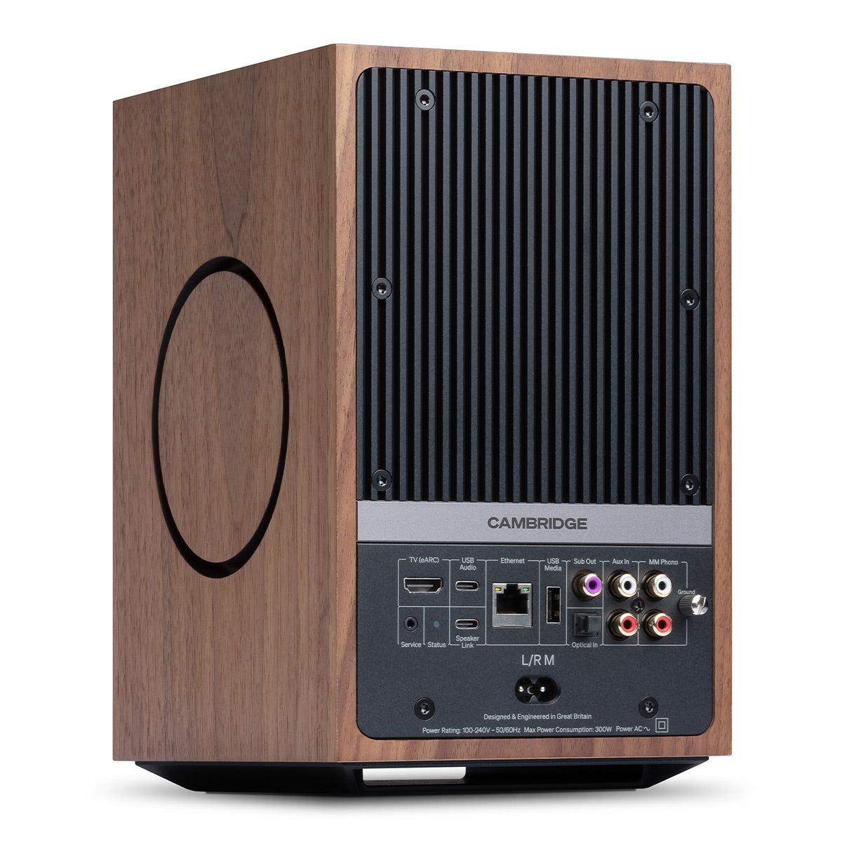 Cambridge Audio L/R M Compact Wireless Active Stereo Speakers - Pair (Walnut)