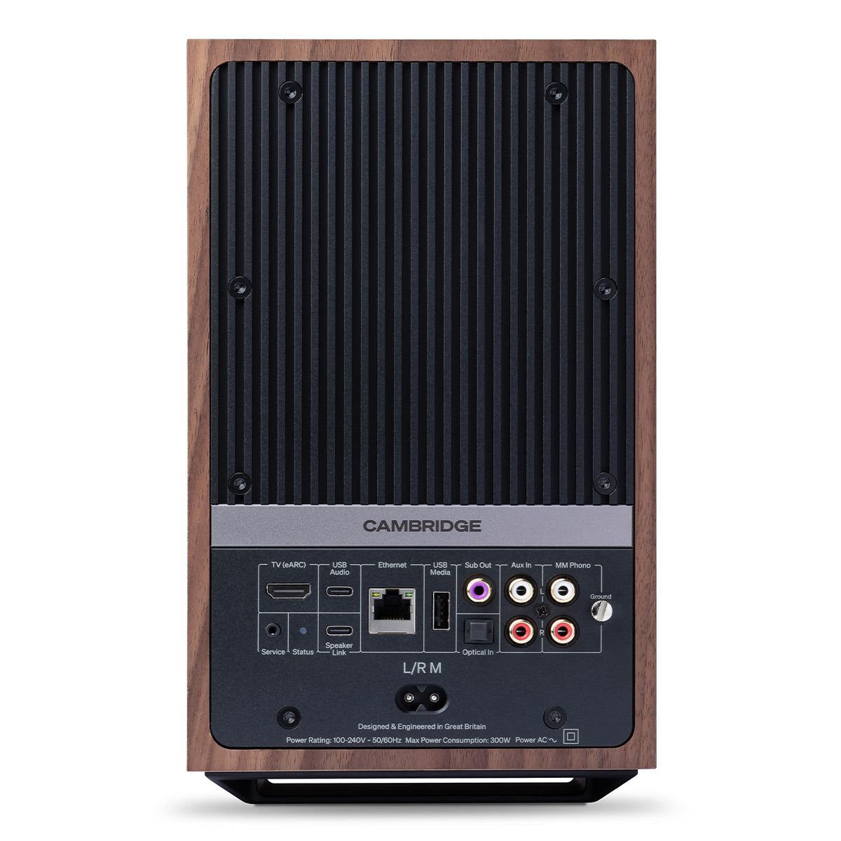 Cambridge Audio L/R M Compact Wireless Active Stereo Speakers - Pair (Walnut)