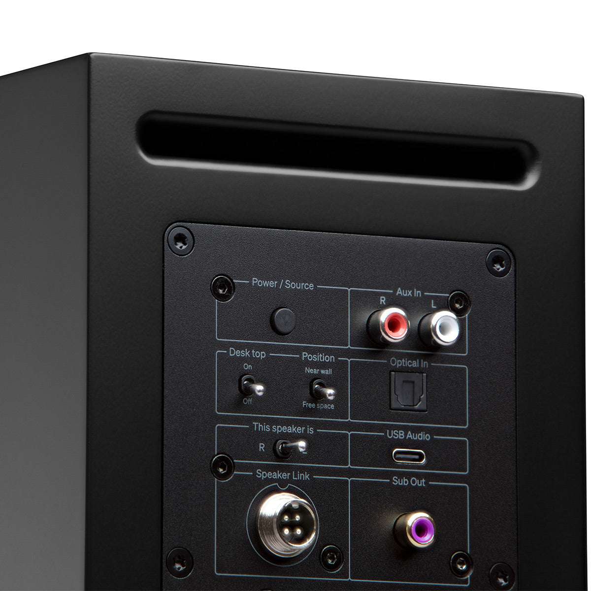 Cambridge Audio L/R S Ultra Compact Wireless Active Stereo Speakers - Pair (Black)