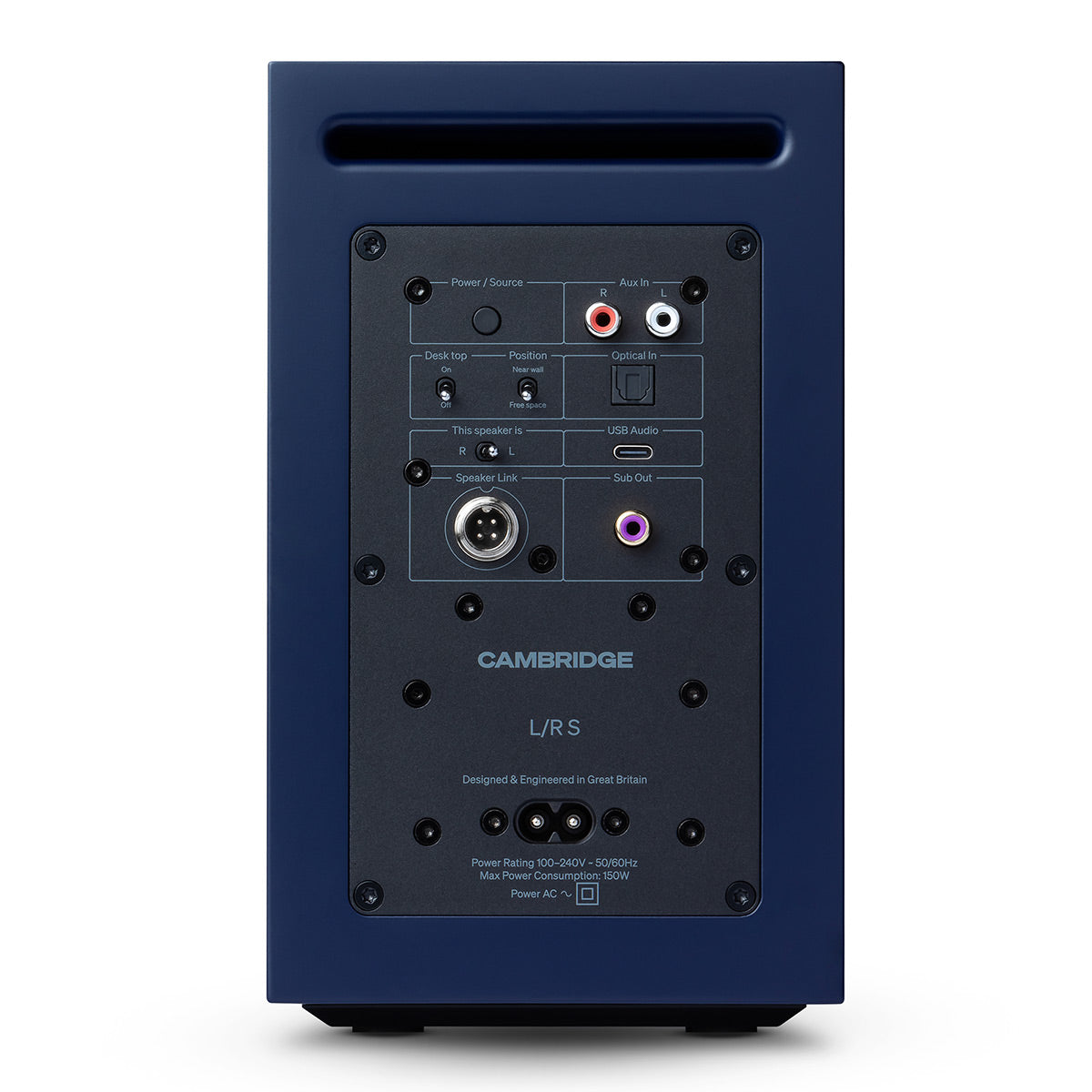 Cambridge Audio L/R S Ultra Compact Wireless Active Stereo Speakers - Pair (Blue)