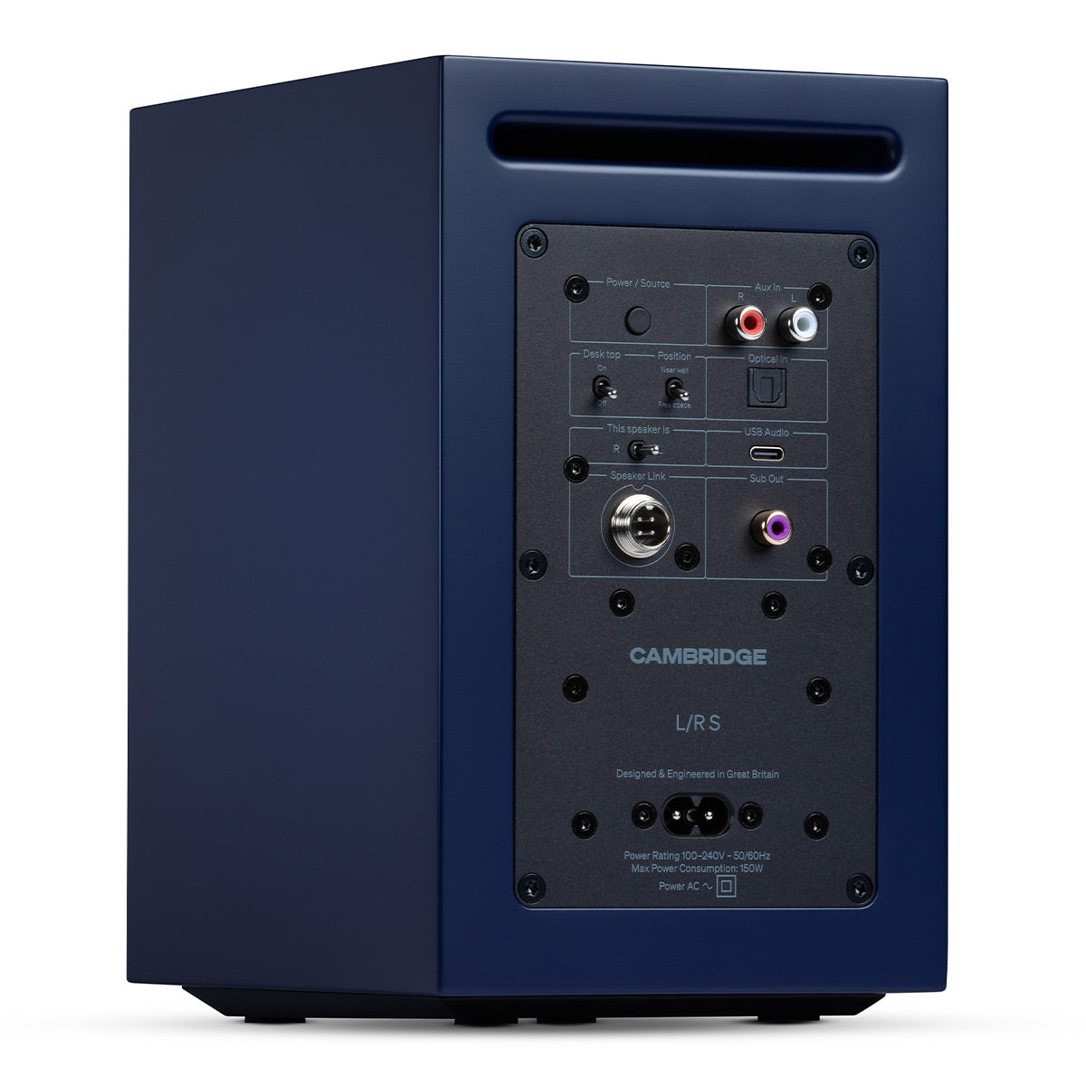 Cambridge Audio L/R S Ultra Compact Wireless Active Stereo Speakers - Pair (Blue)