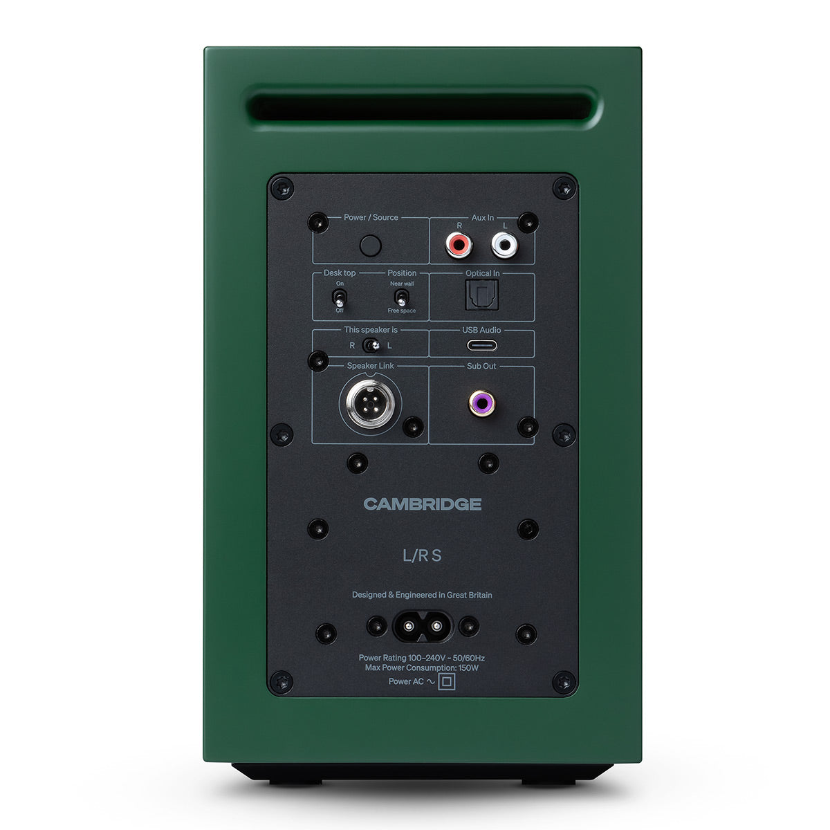 Cambridge Audio L/R S Ultra Compact Wireless Active Stereo Speakers - Pair (Green)