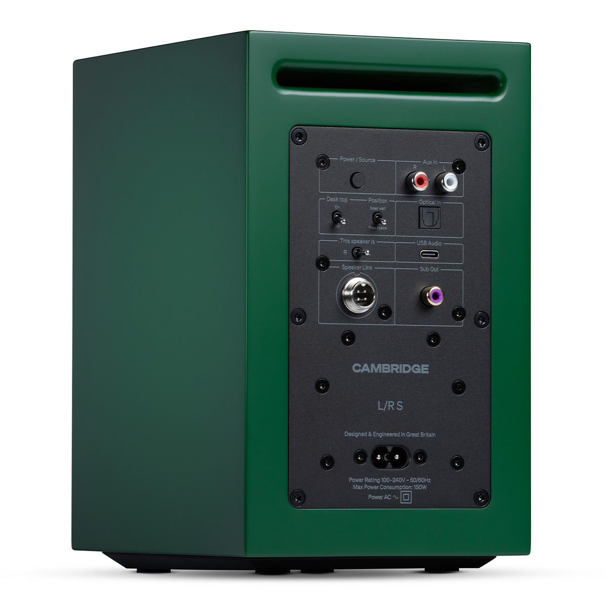 Cambridge Audio L/R S Ultra Compact Wireless Active Stereo Speakers - Pair (Green)