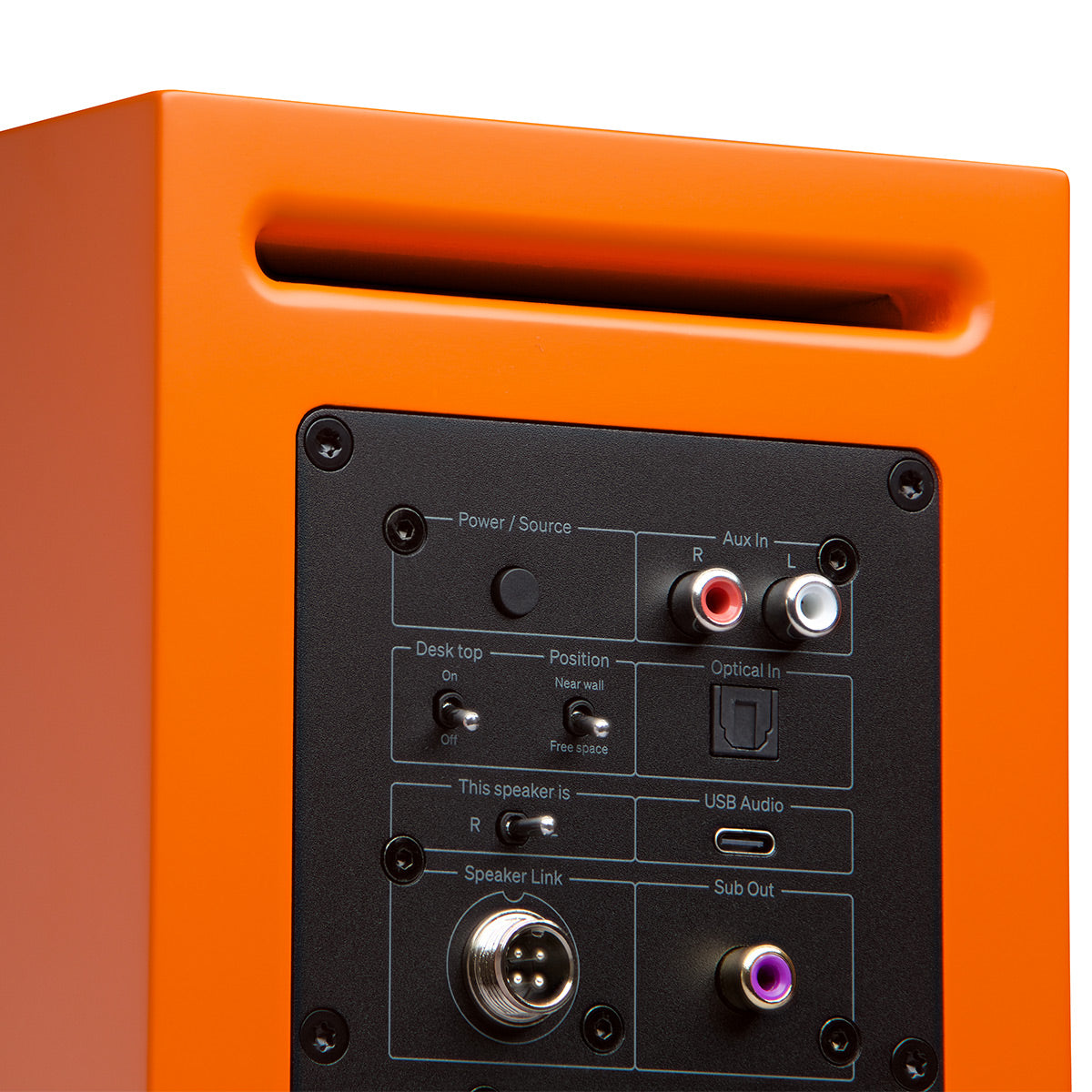 Cambridge Audio L/R S Ultra Compact Wireless Active Stereo Speakers - Pair (Orange)