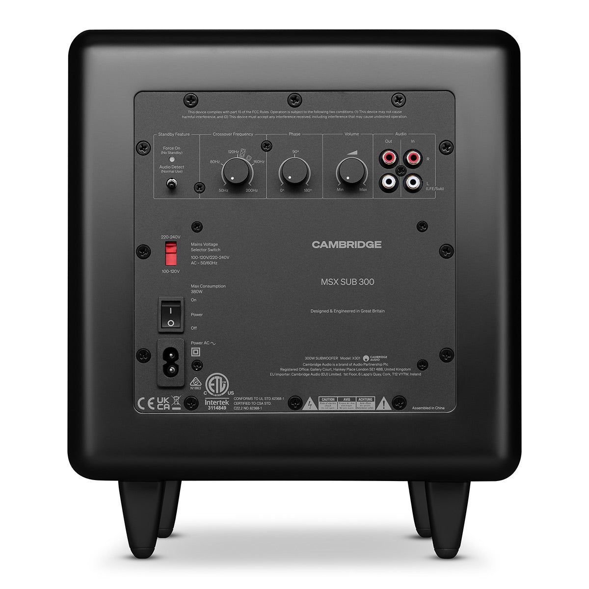 Cambridge Audio MSX Sub 300 8 Inch Subwoofer (Black)