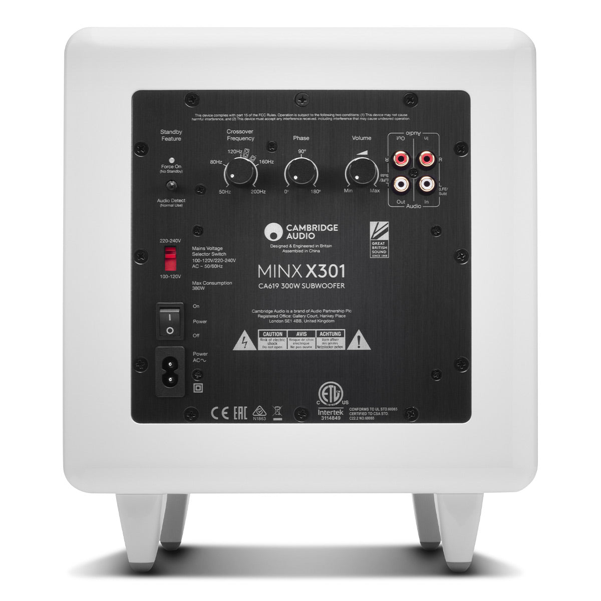 Cambridge Audio Minx X301 300W Subwoofer (Gloss White)