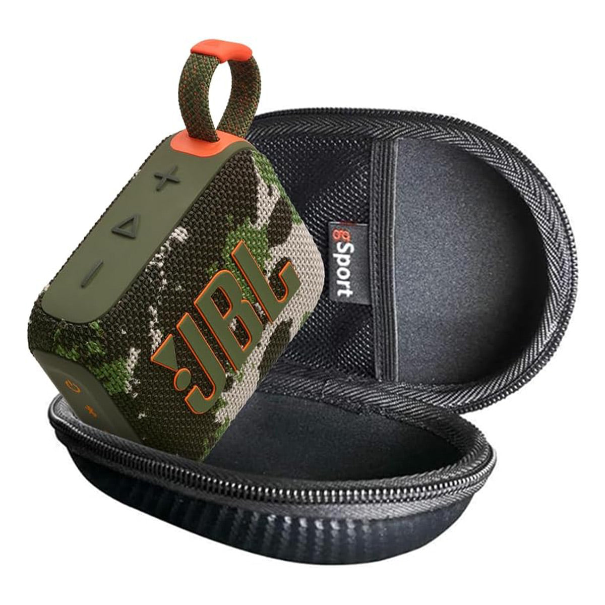 JBL Go 4 Ultra Portable Bluetooth Speaker Bundle with gSport Case (Camo)