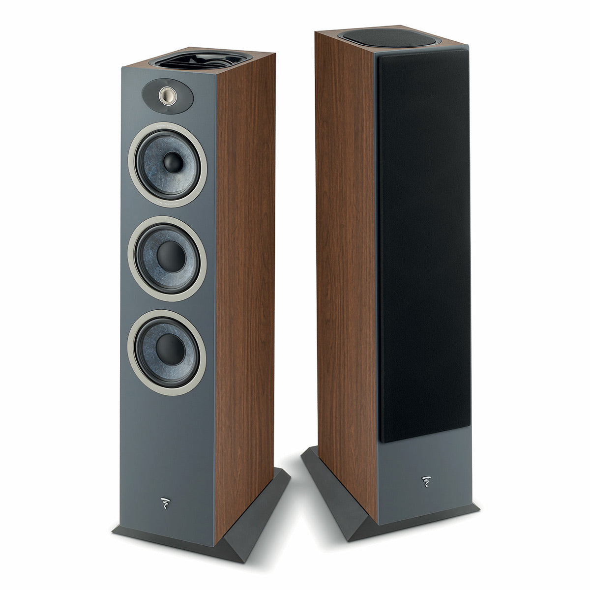 Focal Theva No.3-D 3-Way Bass-Reflex Floorstanding Loudspeakers with 5" Full-Range Up-Firing Drivers - Pair (Dark Wood)