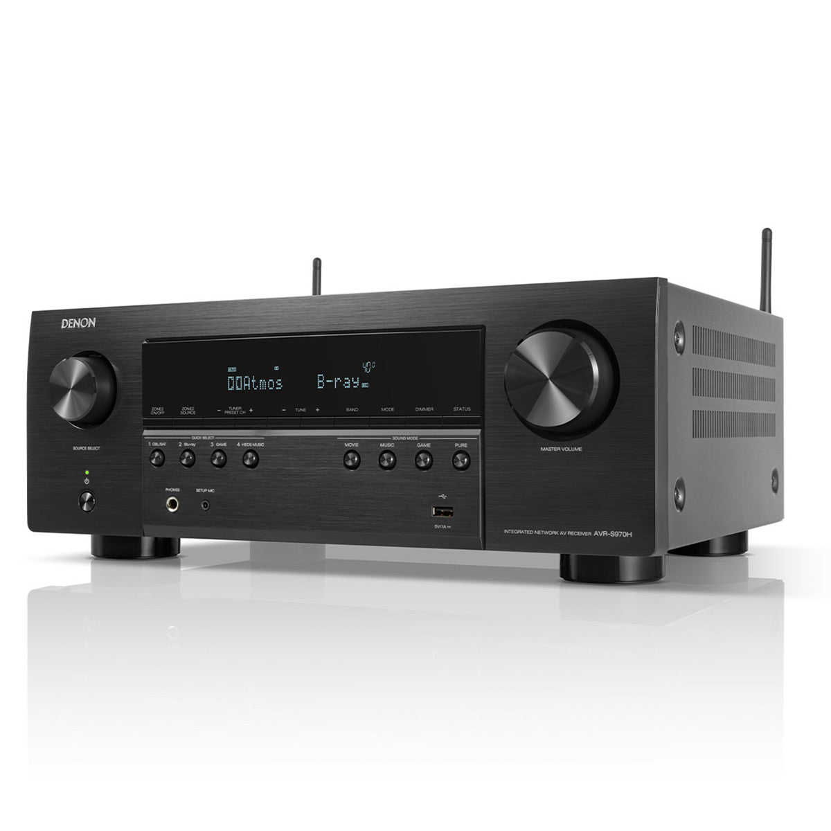 Denon AVR-S970H 7.2 Channel 8K Receiver with AudioQuest SKY 3m HDMI Cable