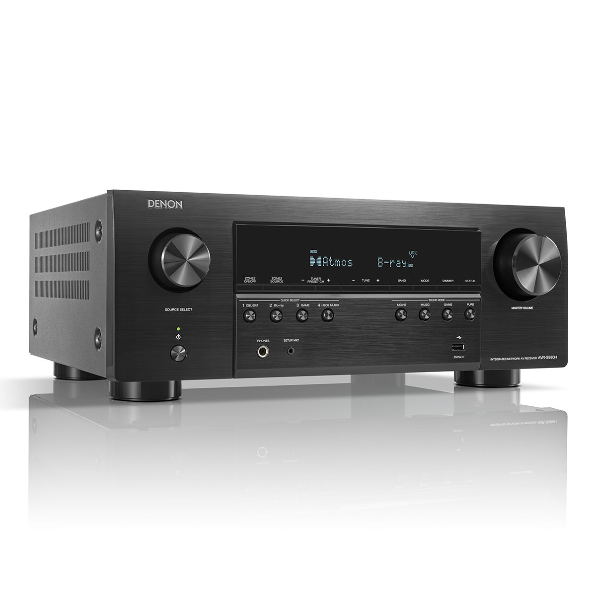 Denon AVR-S980H 7.2 Channel 8K Home Theater Receiver with Dolby Atmos & HEOS Built-In