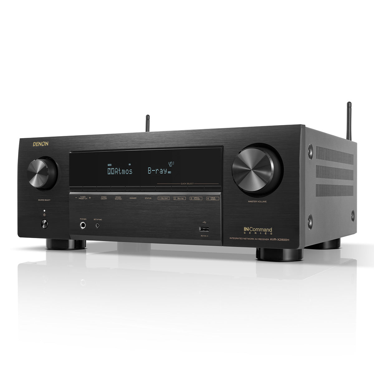 Denon AVR-X2800H 7.2 Channel 8K Receiver Bundle with AudioQuest SKY 3m HDMI Cable