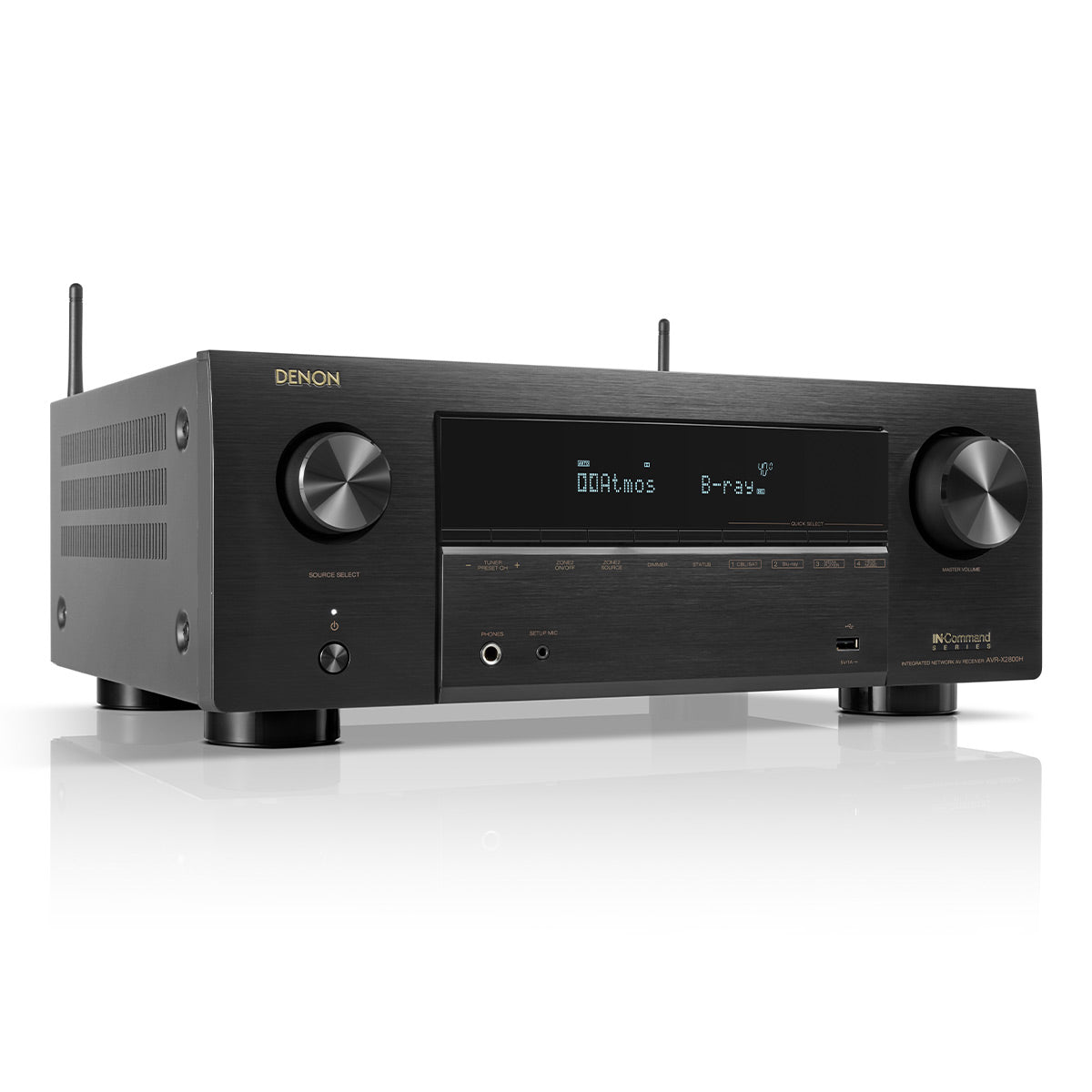 Denon AVR-X2800H 7.2 Channel 8K Receiver Bundle with AudioQuest SKY 3m HDMI Cable