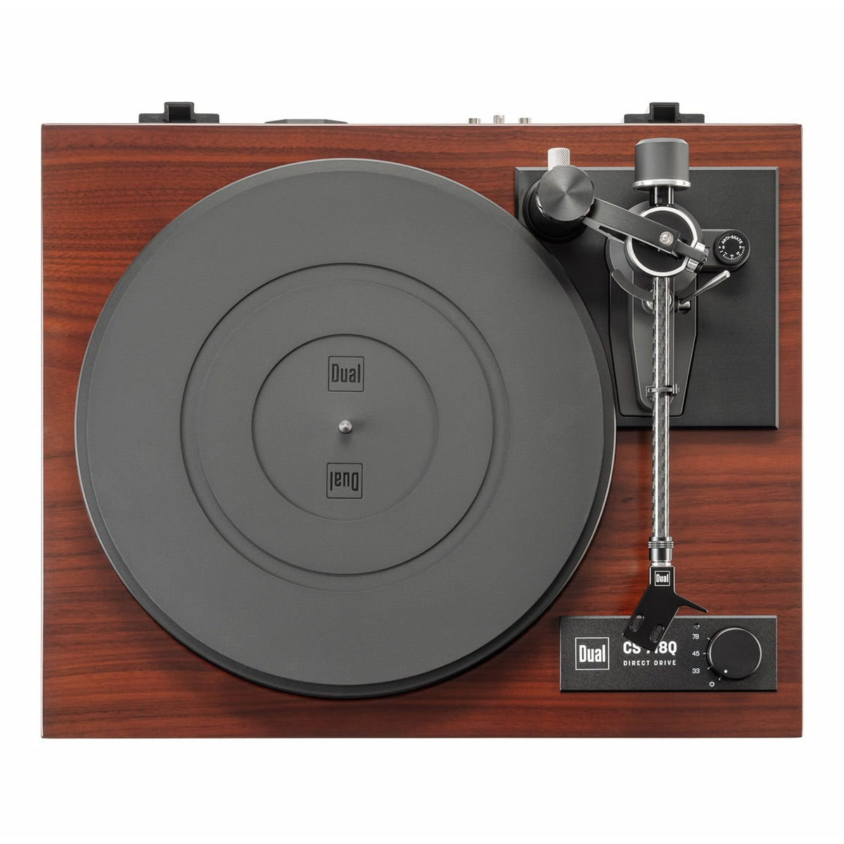 Dual CS 718Q Reference Manual Direct Drive Turntable (Walnut)
