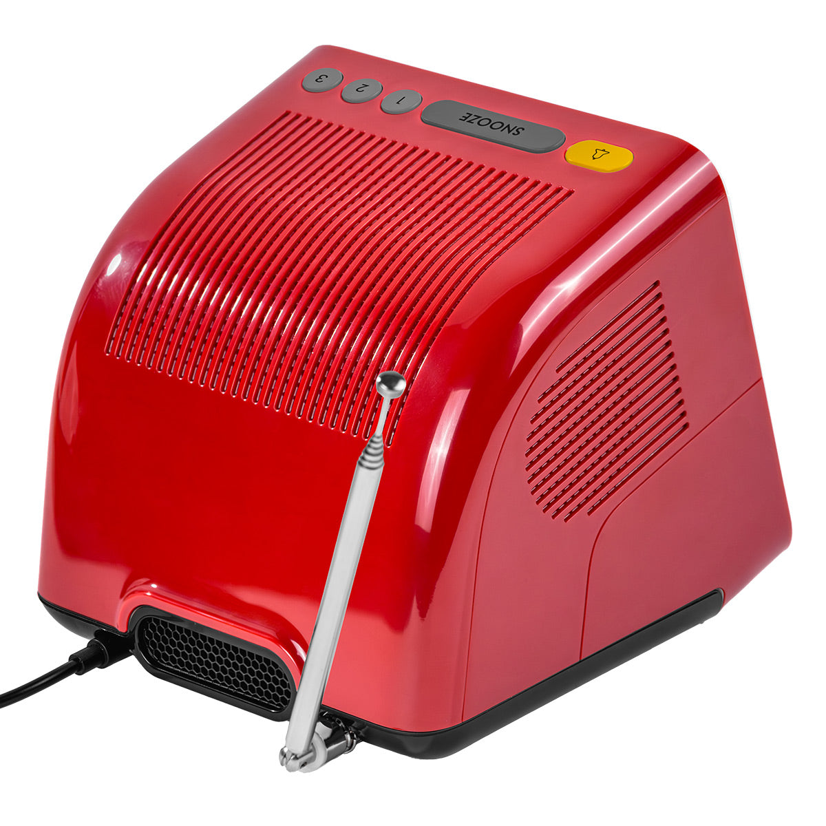 ELAC RD100 Radio Alarm Clock and Bluetooth Speaker (Red)