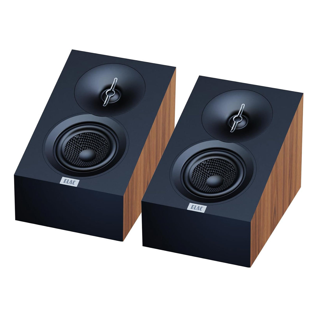ELAC DA43 Debut 3.0 4 Inch Atmos Enabled Speakers - Pair (Walnut)