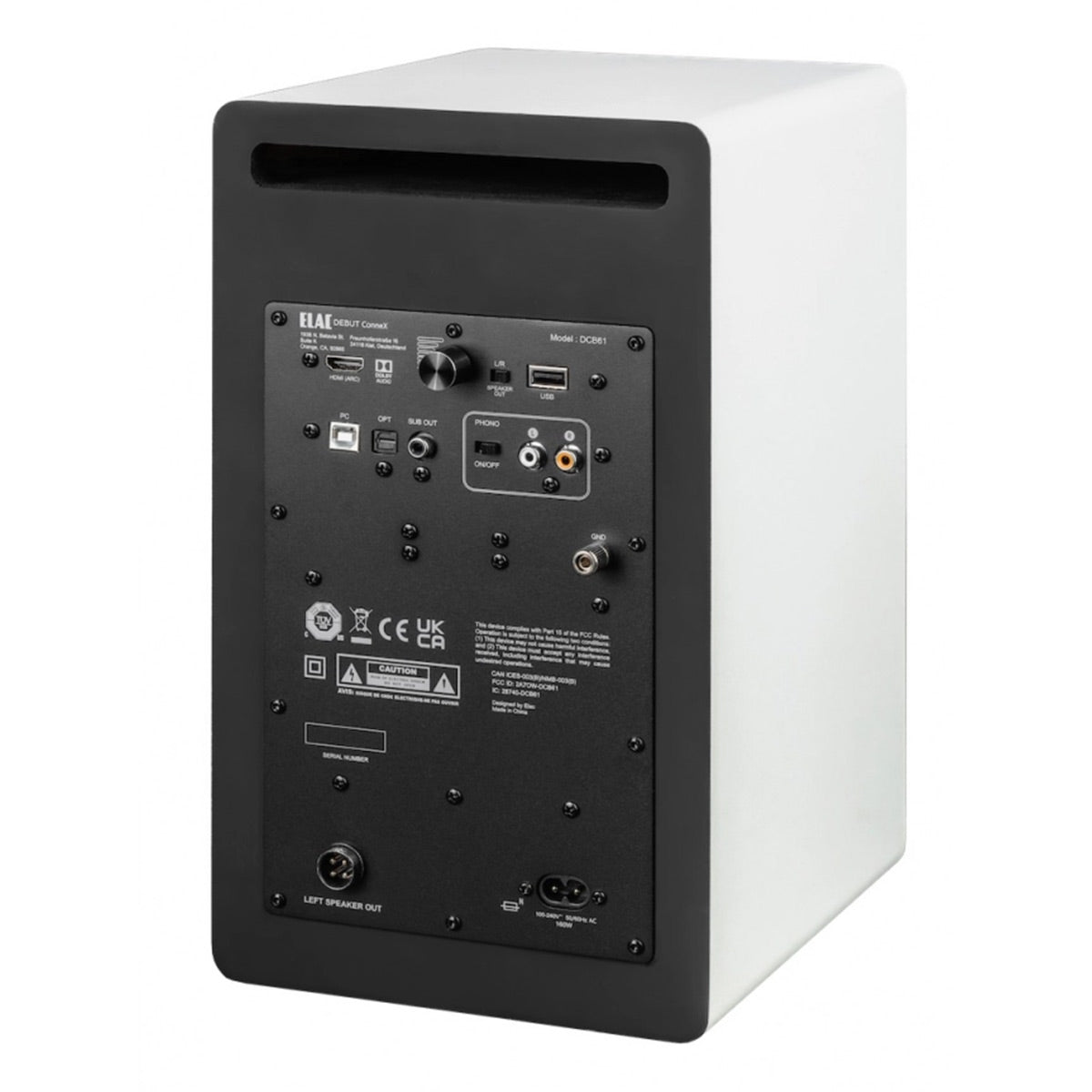Elac DCB61 Debut ConneX Powered Bookshelf Speaker - Pair (White)