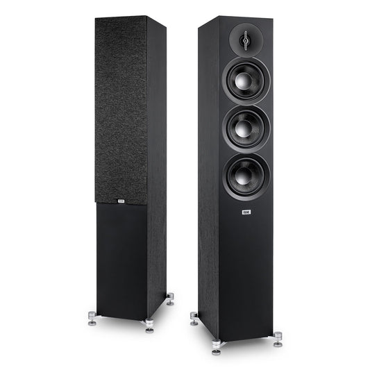 Elac DF53 Debut 3.0 5.25 Inch Floorstanding Speaker - Pair (Black)
