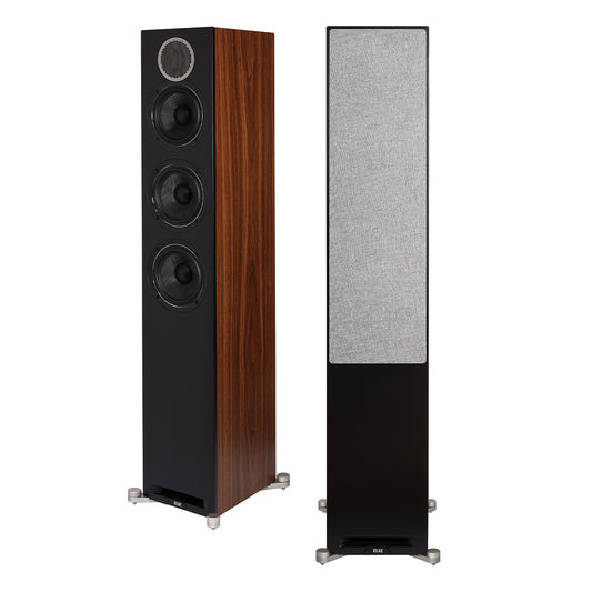 ELAC DFR52 Debut Reference 5.25 Inch Floorstanding Speaker - Pair (Walnut/Black)