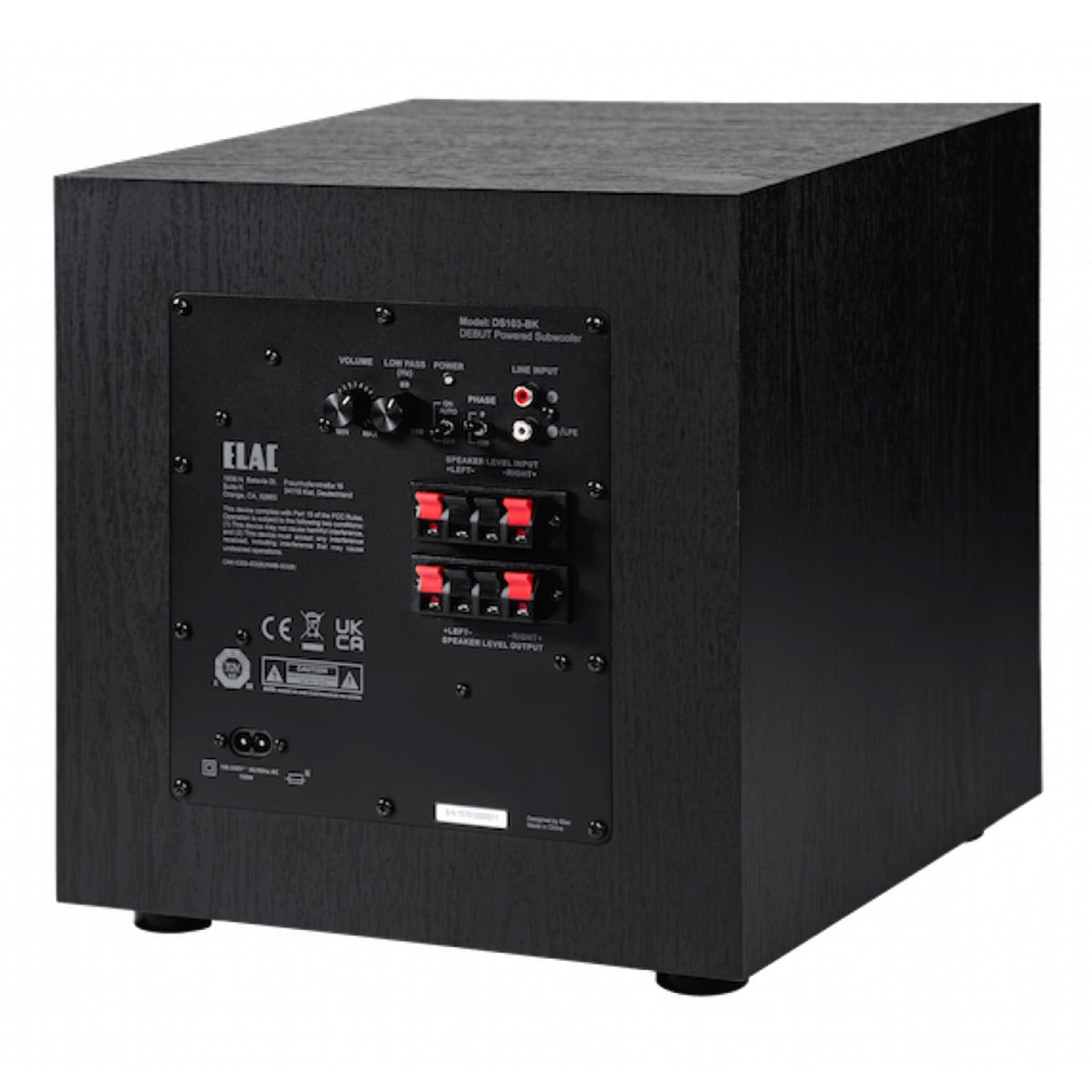 ELAC DS103 Debut 3.0 Series 10 Inch 100W Powered Subwoofer (Black)