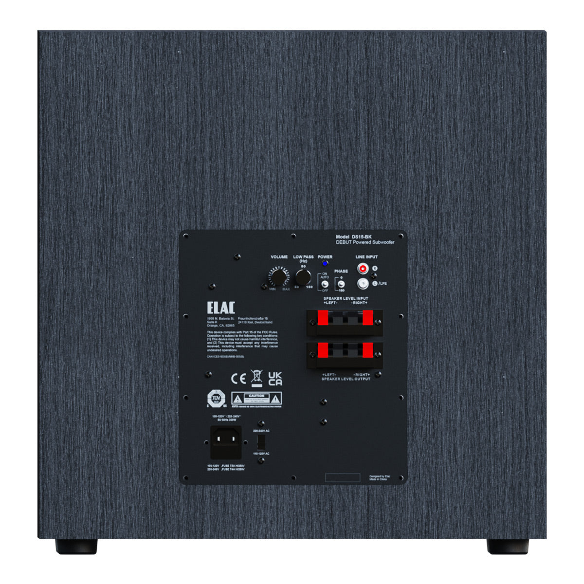 ELAC DS153 Debut 3.0 Series 15 Inch 300W Powered Subwoofer (Black)