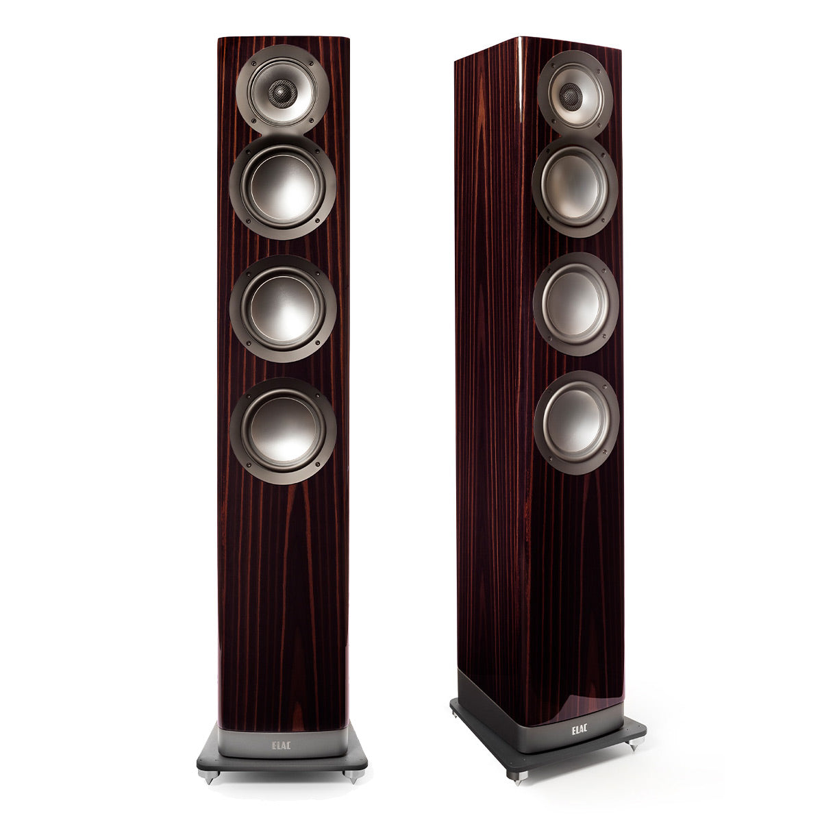 ELAC Navis ARF51 5.25 Inch Powered Floorstanding Speakers - Pair (Gloss Ebony Emara)