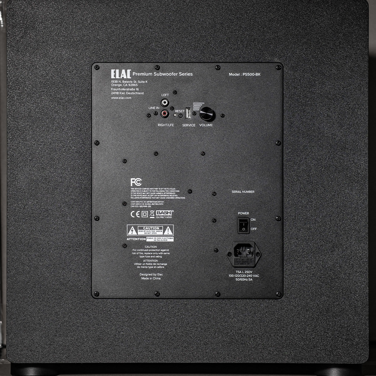 Elac PS500 15 Inch Smart Subwoofer - Each (Black)
