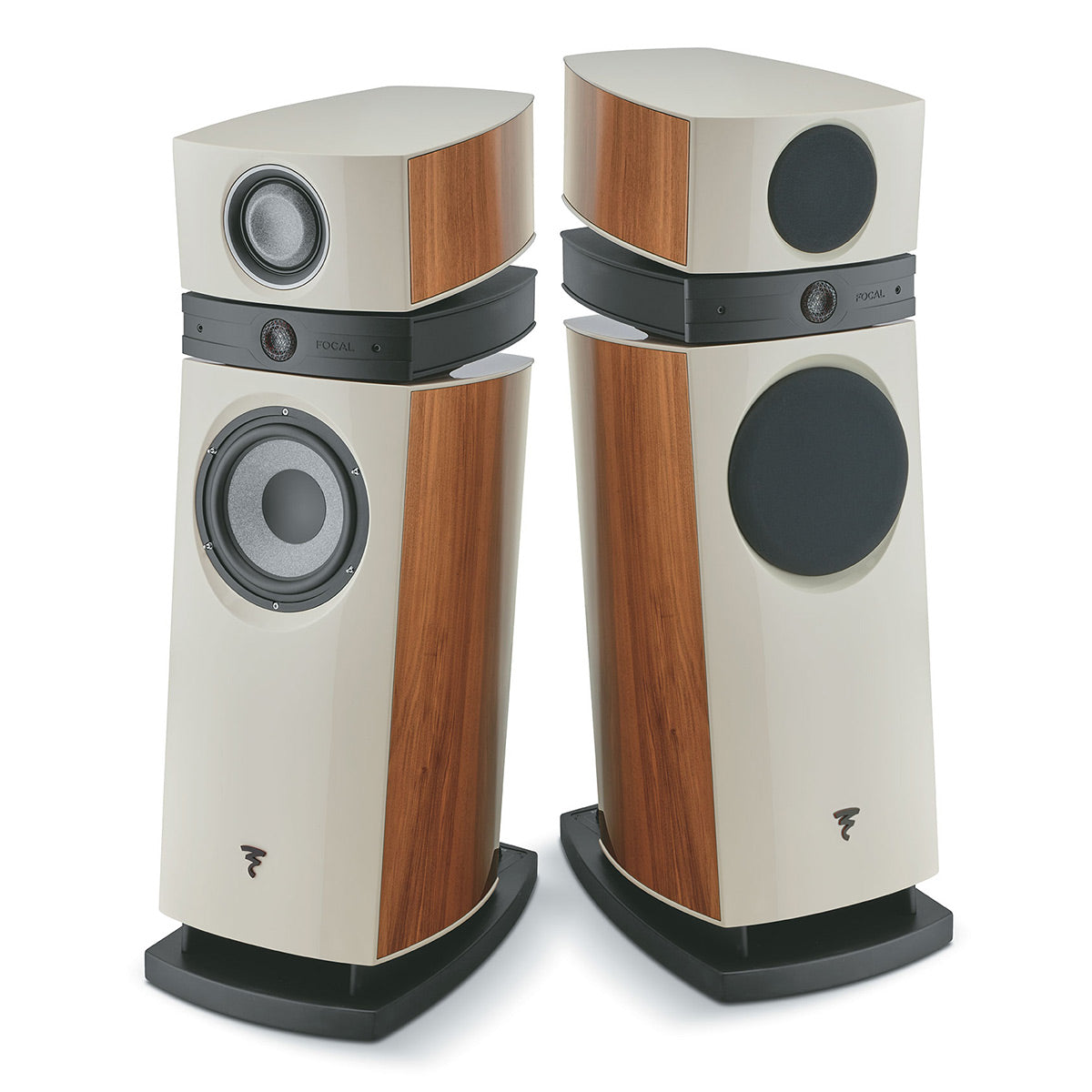 Focal Scala Utopia Evo M 3-Way Floorstanding Speaker - Each (Walnut / Off White)