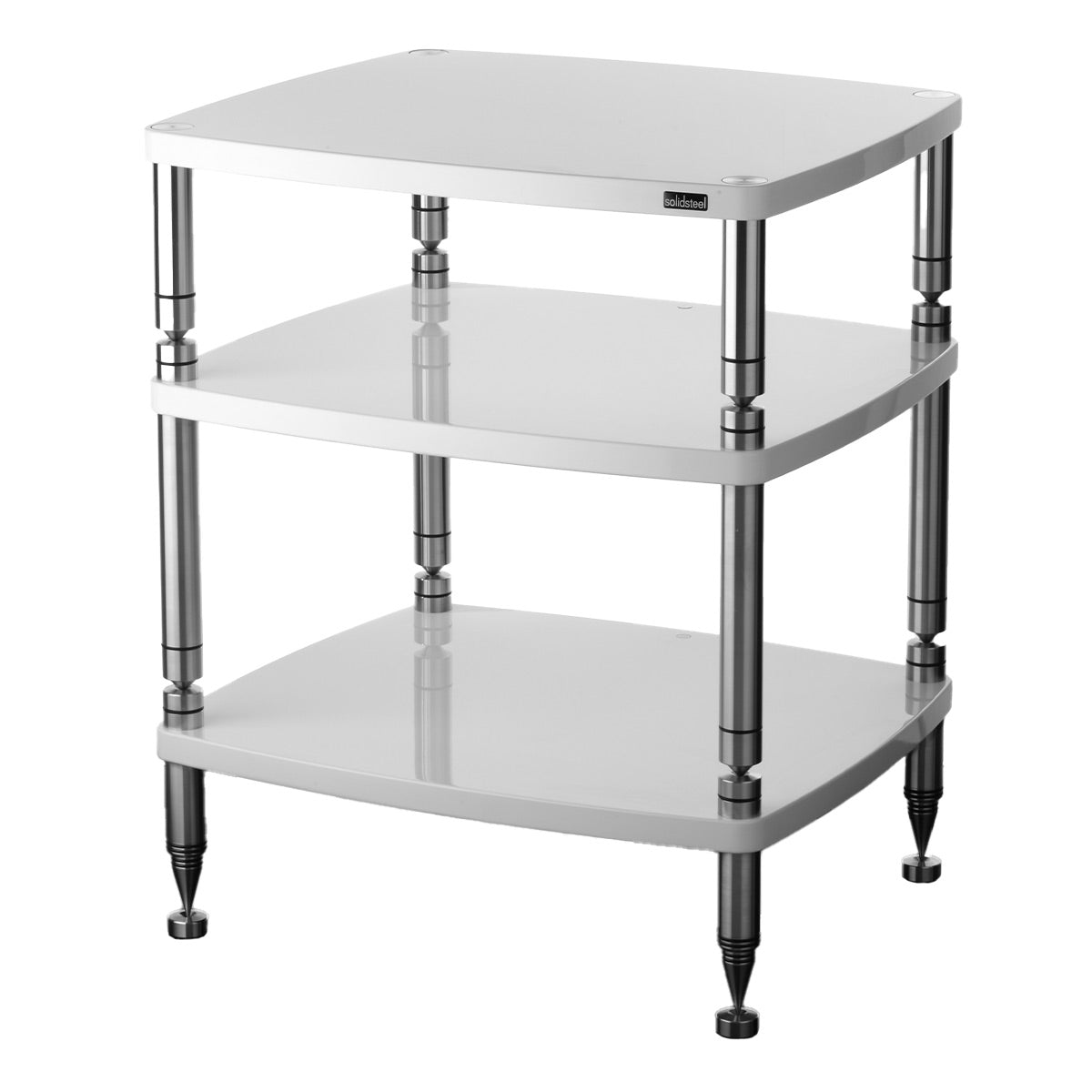 Solid Steel HF3 Hyperspike 3Shelf HiFi AV Rack (Gloss White) World