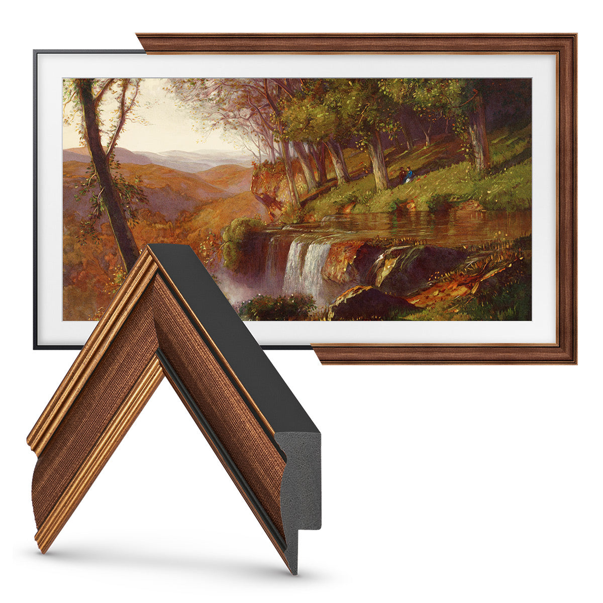 Deco TV Frames 65" Slim Frame for Samsung The Frame TV 2021-2024 (Industrial Copper)