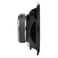 Black car speaker with a large magnet and open basket frame