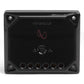 Black rectangular car speaker with a glossy frame, red logo, and adjustable tweeter level switch