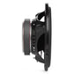 Black car speaker with a large magnet and vented basket frame