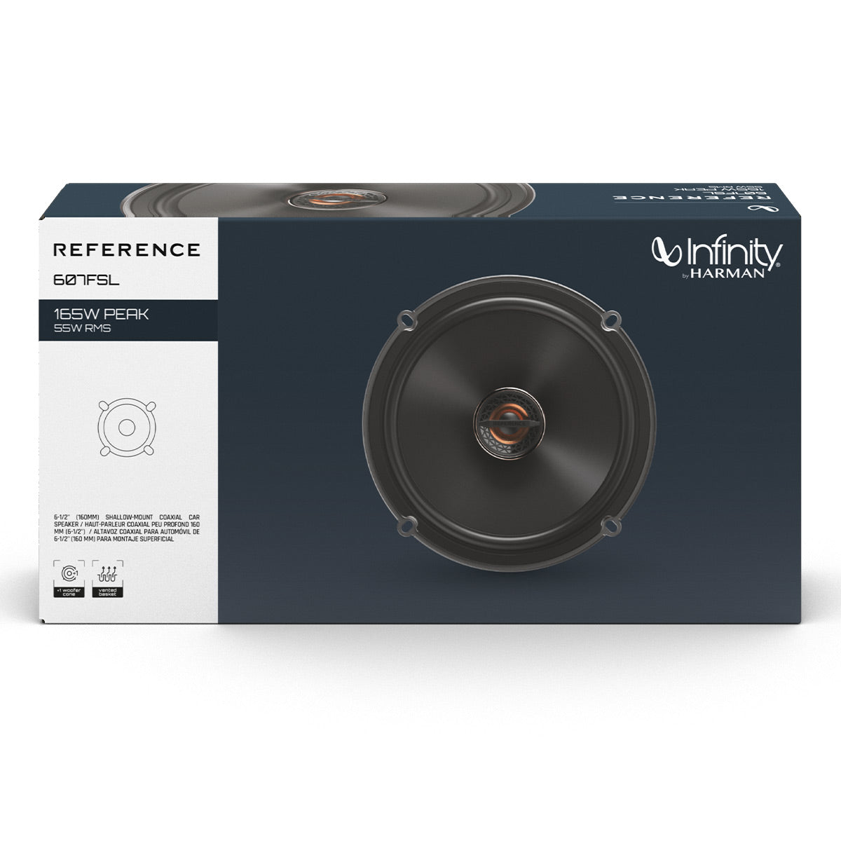 Infinity REF607FSL Shallow Mount 6.5 Inch 2 Way Coaxial Car Speakers - Pair