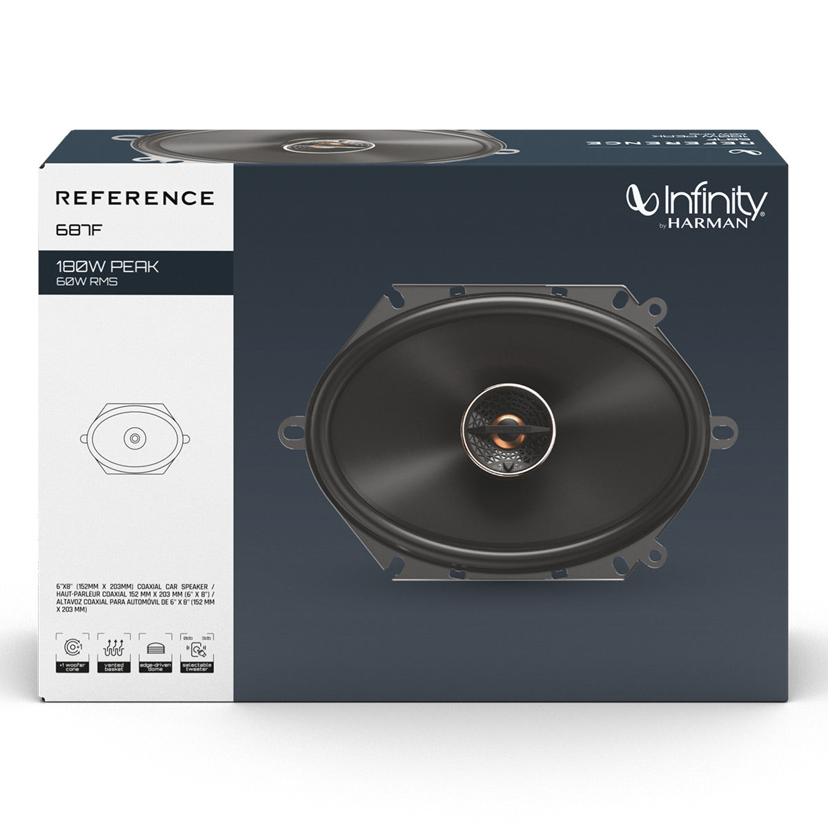 Infinity REF687F 6x8 Inch 2 Way Car Speakers - Pair