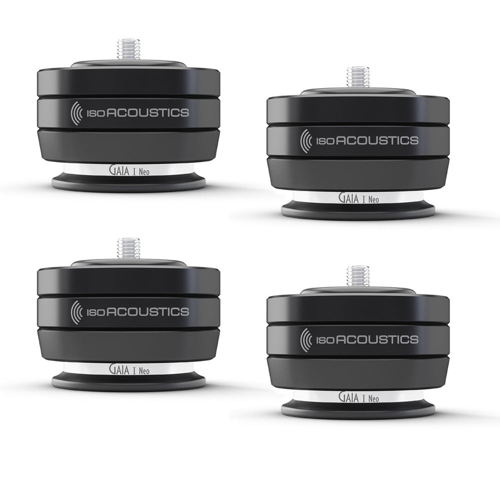 IsoAcoustics GAIA I Neo BK Isolation Feet for Floorstanding Speakers and Subwoofers - 4 Pack (Black)