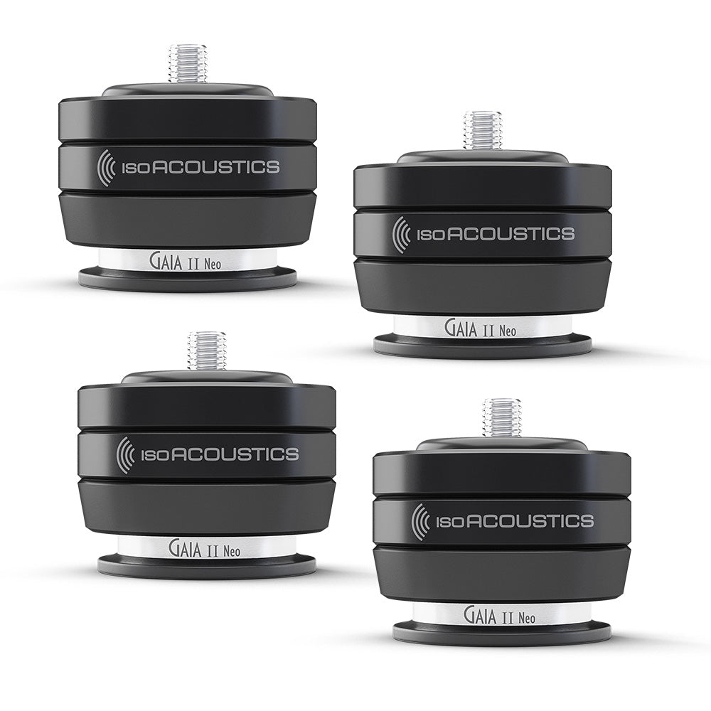 IsoAcoustics GAIA II Neo BK Isolation Feet for Floorstanding Speakers and Subwoofers - 4 Pack (Black)
