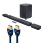 JBL BAR 1000 MK2 7.1.4 Channel Soundbar System and AudioQuest SKY 3m HDMI Cable
