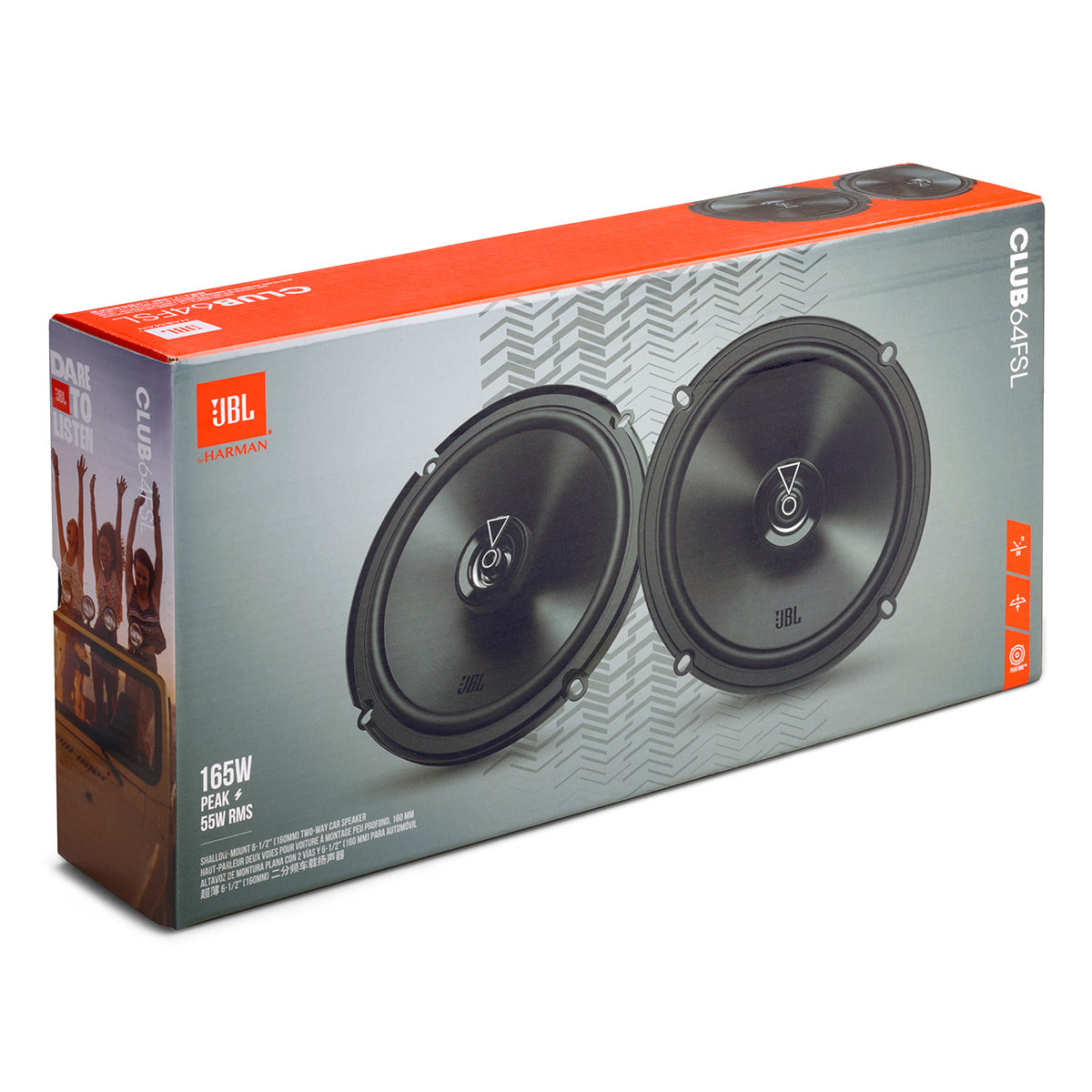 JBL Club 64FSL 6.5 Inch 2-Way Car Speakers - Pair