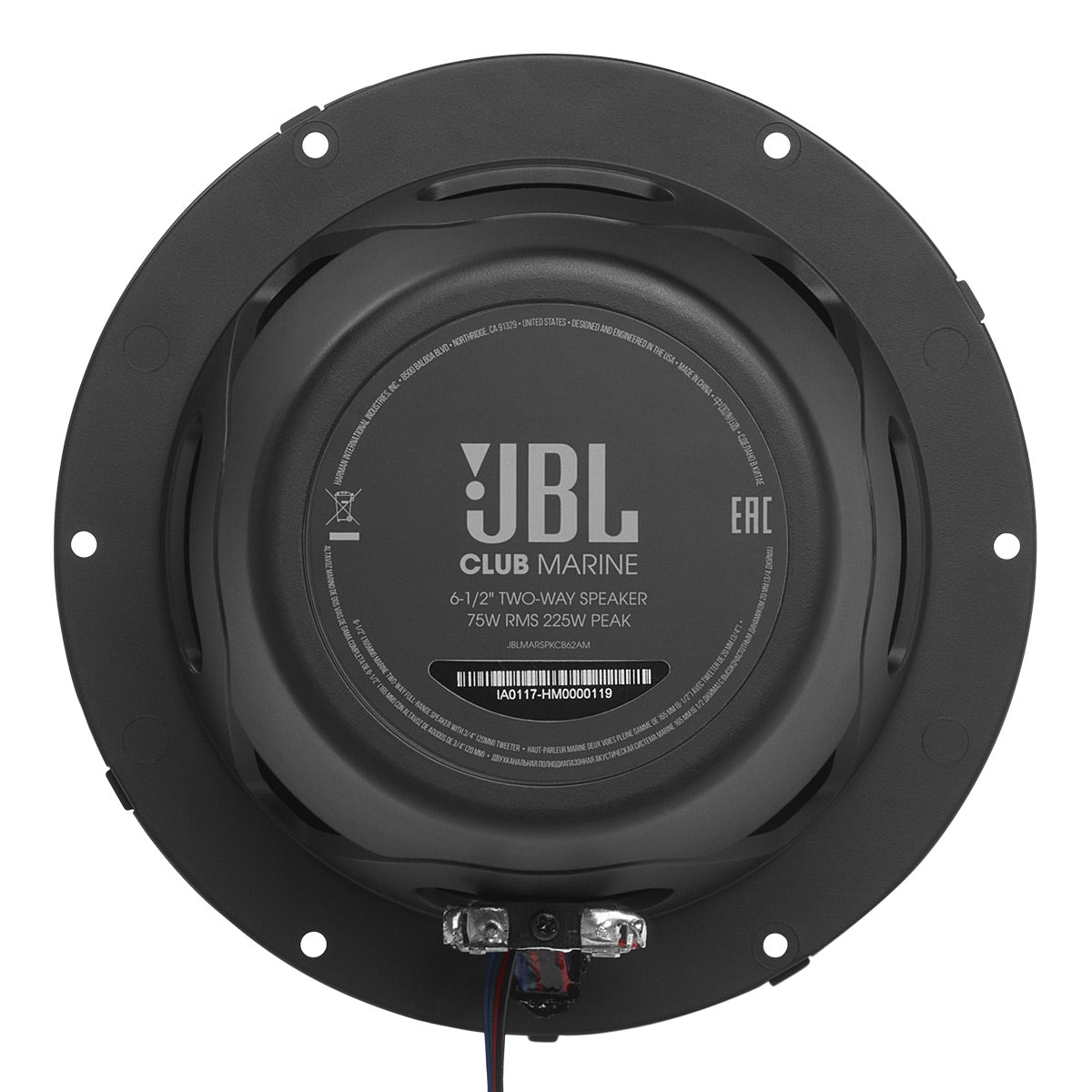 JBL Club Marine 62 6.5 Inch 2 Way Speakers with RGB LED Lighting - Pair