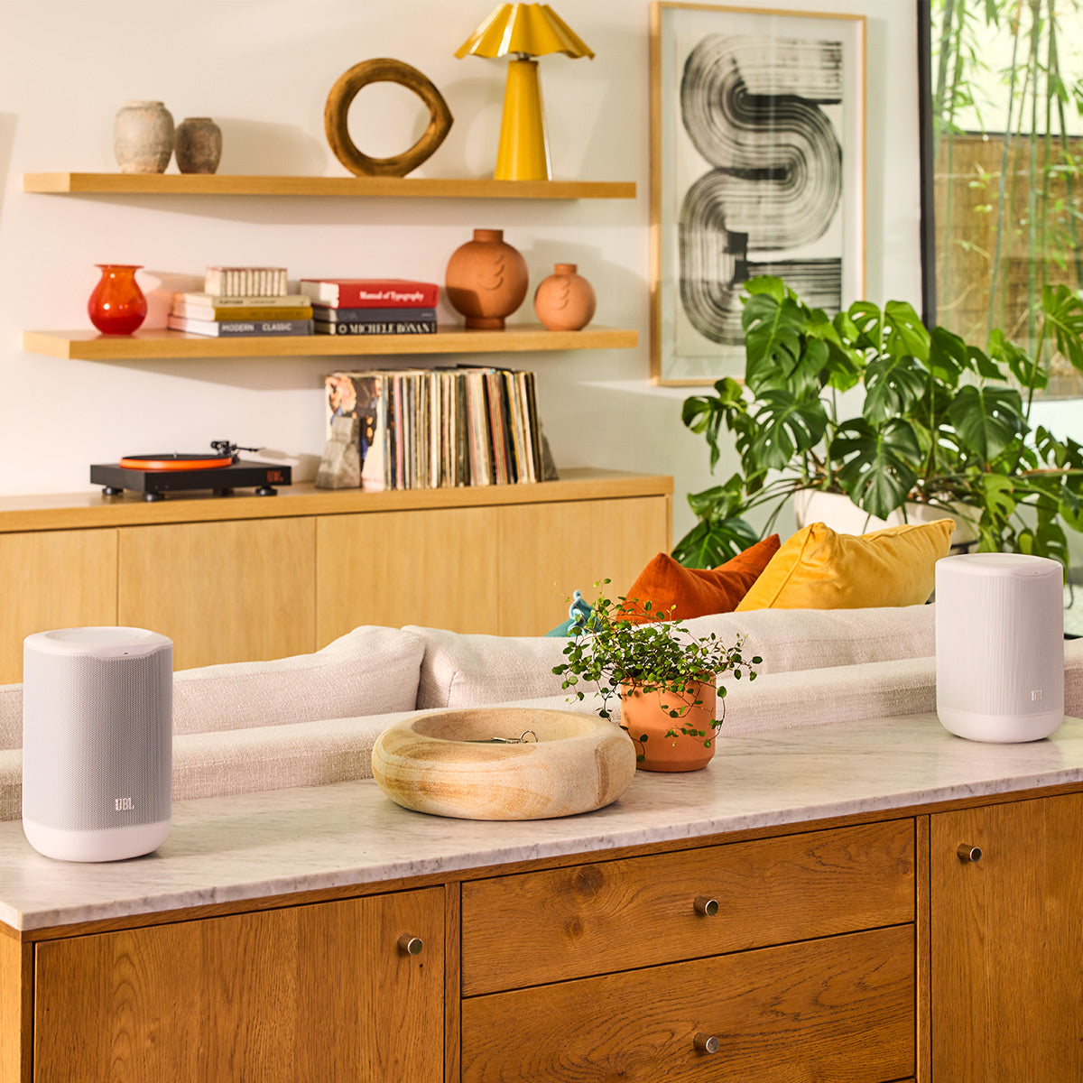 JBL Cove P1 Portable Wi-Fi Home Speaker (White)
