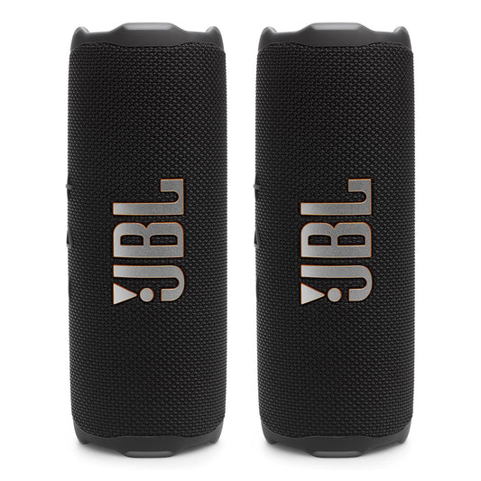 JBL Flip 7 Waterproof Portable Speaker Bundle - Pair (Black)