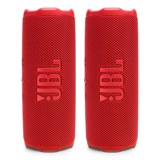 JBL Flip 7 Waterproof Portable Speaker Bundle - Pair (Red)