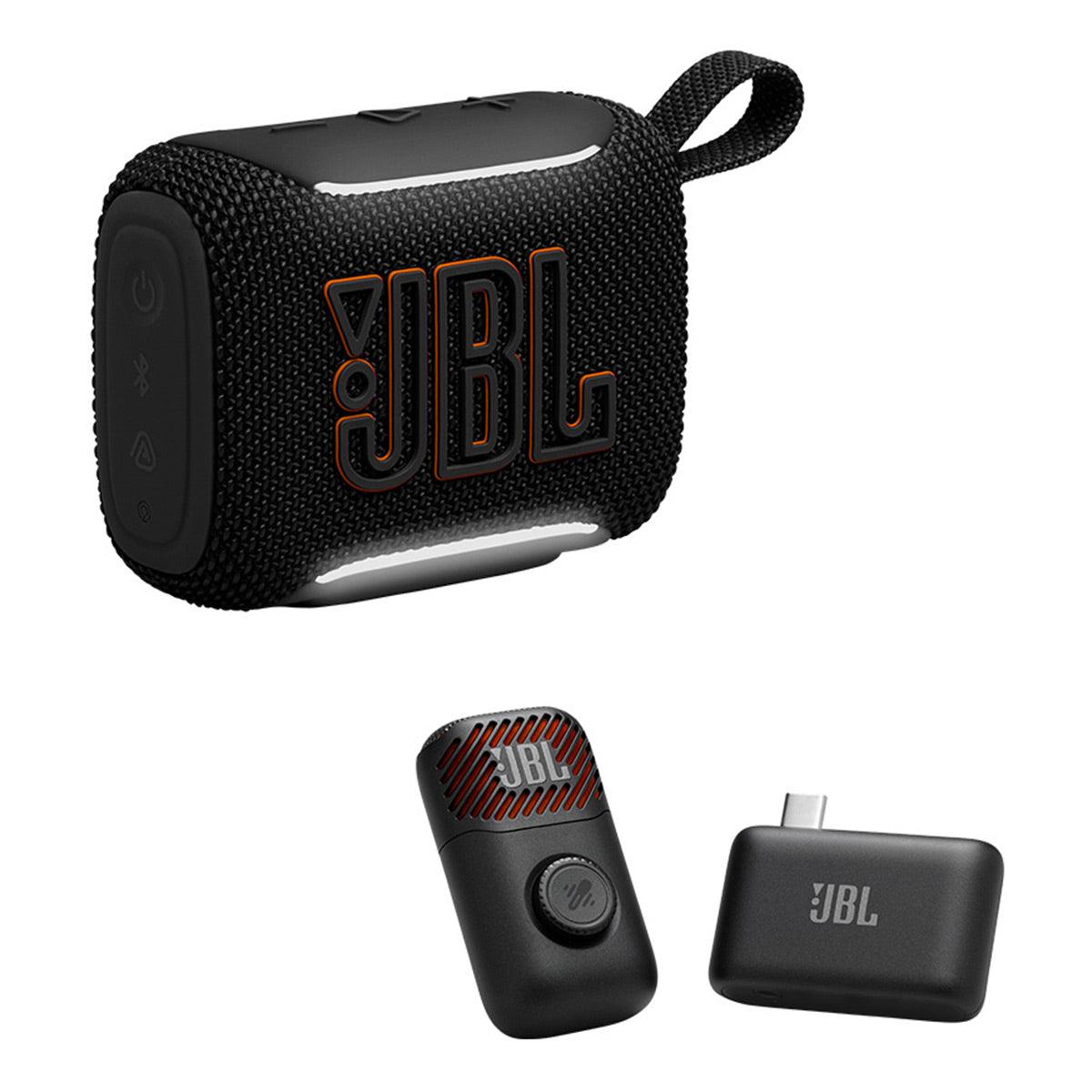 JBL Go 5 Ultra-Portable Speaker Bundle with EasySing Mic Mini (Black)
