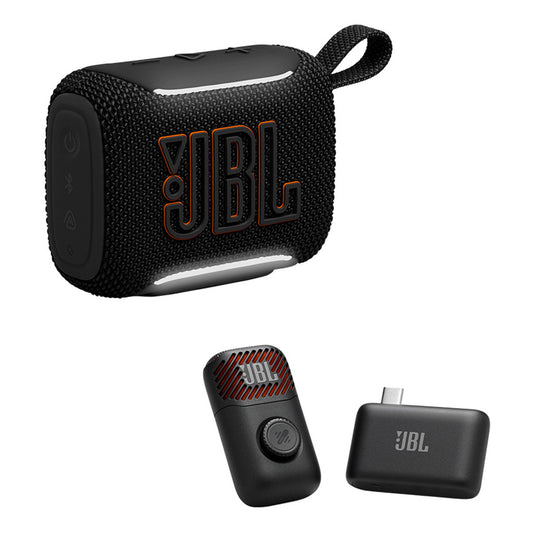 JBL Go 5 Ultra-Portable Speaker Bundle with EasySing Mic Mini (Black)